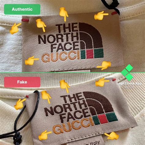 the north face gucci t shirt real vs fake|gucci north face jacket puffer.